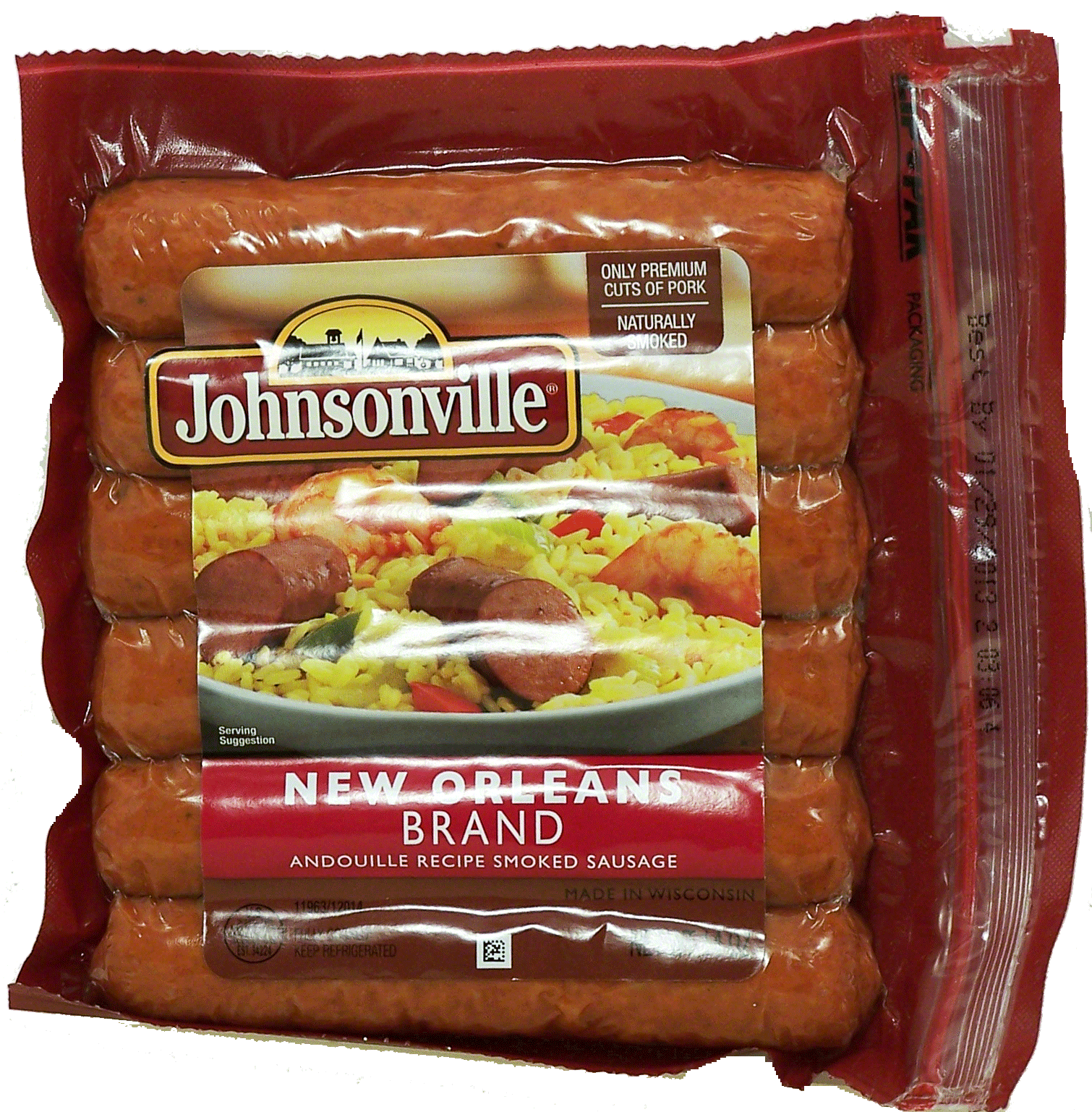 Johnsonville  New Orleans brand andouille recipe smoked sausage, 6-links Full-Size Picture